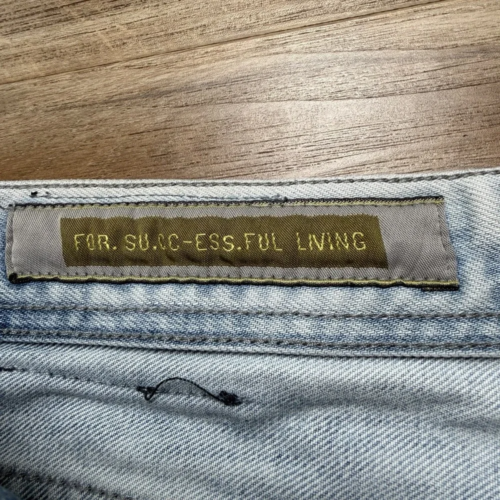 Diesel Belther Jeans Men‎ 38x34 Blue Slim Tapered Acid Wash Destroyed 3D Finish